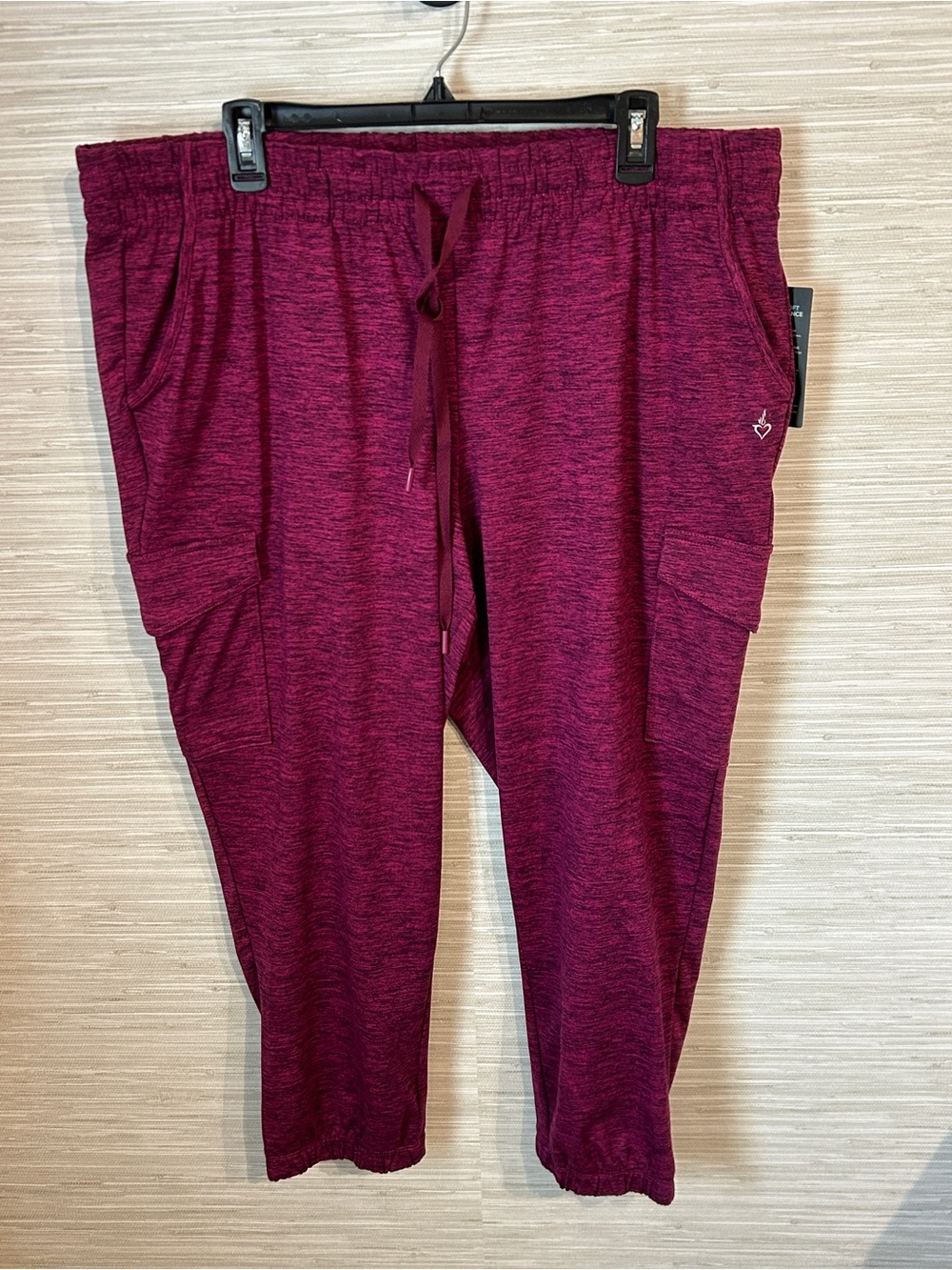 Torrid Active NWT Joggers 2X Pink Spacedye Cargo Pocket Plus Size Athleisure